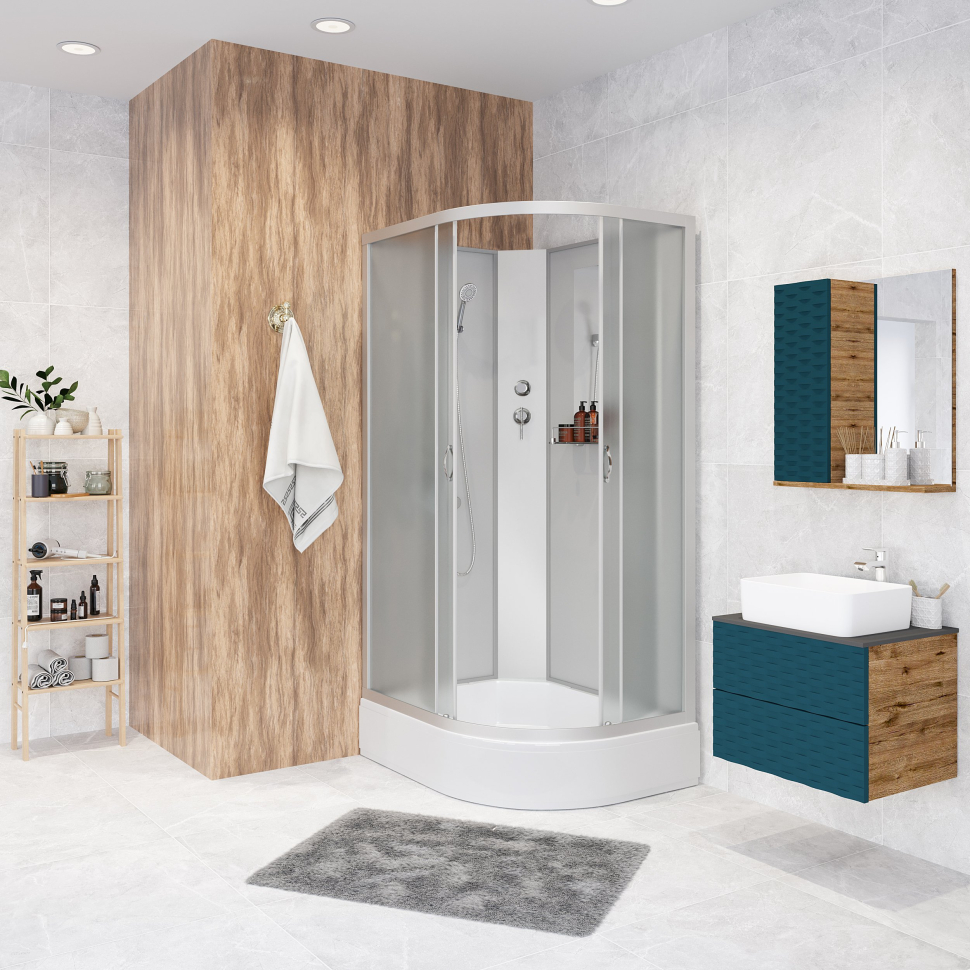 Душевая кабина Niagara NG-33984-14LBK (900х800х2000) средний поддон (26см) стекло МАТОВОЕ