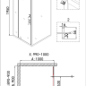 Душевое ограждение Niagara NG-43-9AG-A100G (90*100*195) прямоугольник, дверь распашнаяа