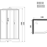Душевая кабина Niagara NG-3512-14LG (1200х800х2150) низкий поддон(13см) стекло ТОНИРОВАННОЕ