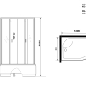 Душевая кабина Niagara NG-2310-14LBKG гидромассаж, без крыши
