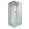 Душевая кабина Niagara NG-1101-14G (900х900х2150) низкий поддон(13см) стекло МАТОВОЕ  с полкой