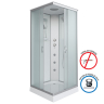 Душевая кабина Niagara NG-1101-14G (900х900х2150) низкий поддон(13см) стекло МАТОВОЕ  с полкой