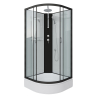 Душевая кабина Niagara NG-6701-14BKT (900х900х2100-2400) средний поддон(26см) стекло ПРОЗРАЧНОЕ черные профиля