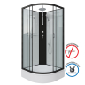 Душевая кабина Niagara NG-6701-14BKT (900х900х2100-2400) средний поддон(26см) стекло ПРОЗРАЧНОЕ черные профиля