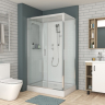 Душевая кабина Niagara NG-6012-01QL (1200х800х2100) низкий поддон(16 см) стекло ПРОЗРАЧНОЕ, 5 мест