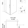 Душевое ограждение Niagara NG-83-9AB-A100B (90*100*195) прямоугольник, дверь распашнаяа