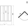 Душевая кабина Niagara NG-6707-14BK без крыши