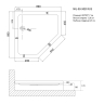 Душ. поддон NG-90-90D RUS (90*90*17) трапеция, низкий, для 6605,6805