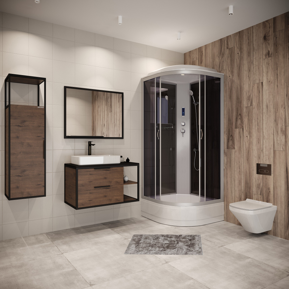 Душевая кабина Niagara NG-3501-14P (900х900х2150) средний поддон(26см) стекло ТОНИРОВАННОЕ