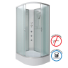 Душевая кабина Niagara NG-33974-14LBKG (900х700х2000) средний поддон (26см) стекло МАТОВОЕ