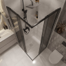 Душевое ограждение Niagara NG-2822-34BLACK (80*80*195) квадрат, раздвижная, черный матовый, стекл тонирован,1 м